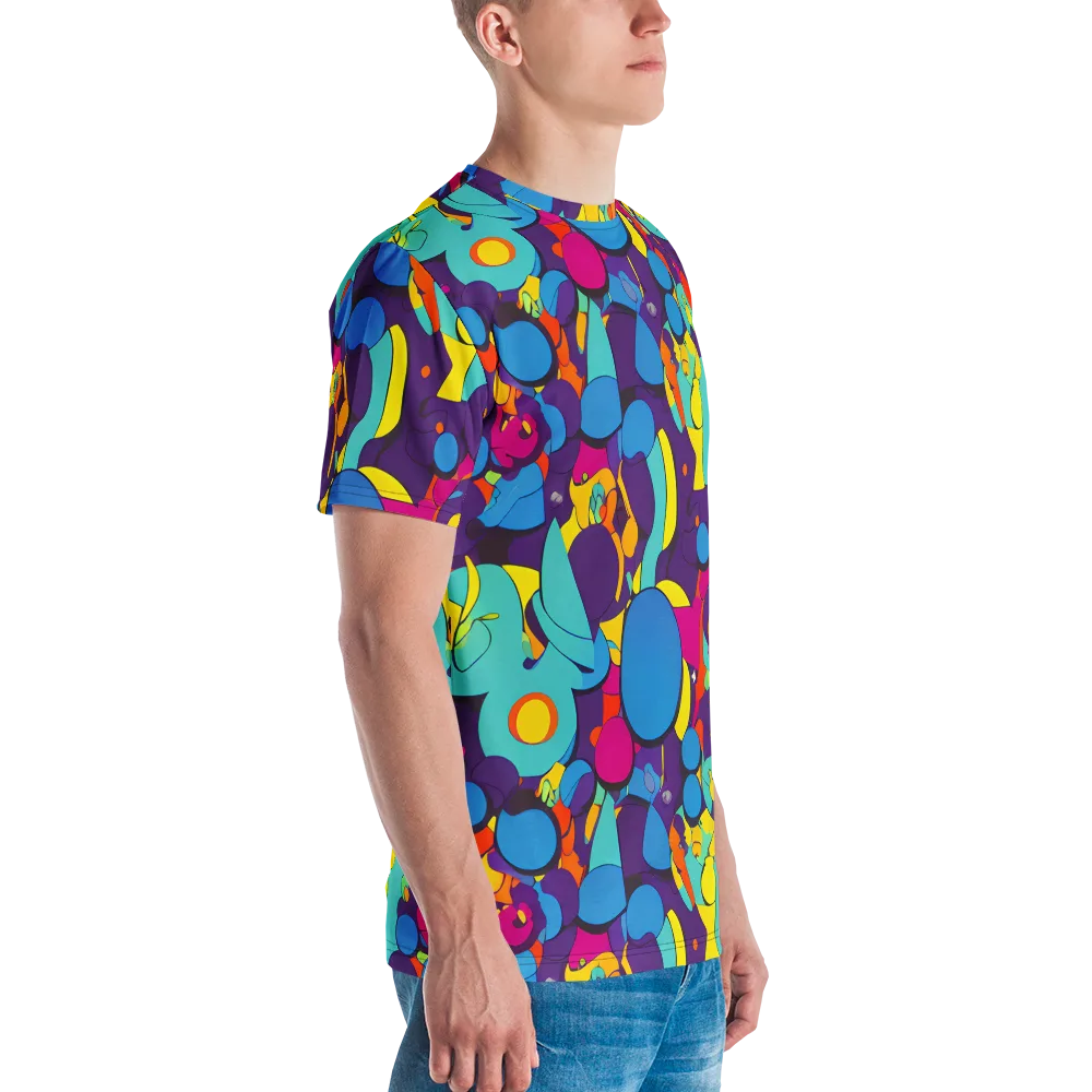 Psychedelic Harmony on Men's Crew Neck T-Shirt — Right