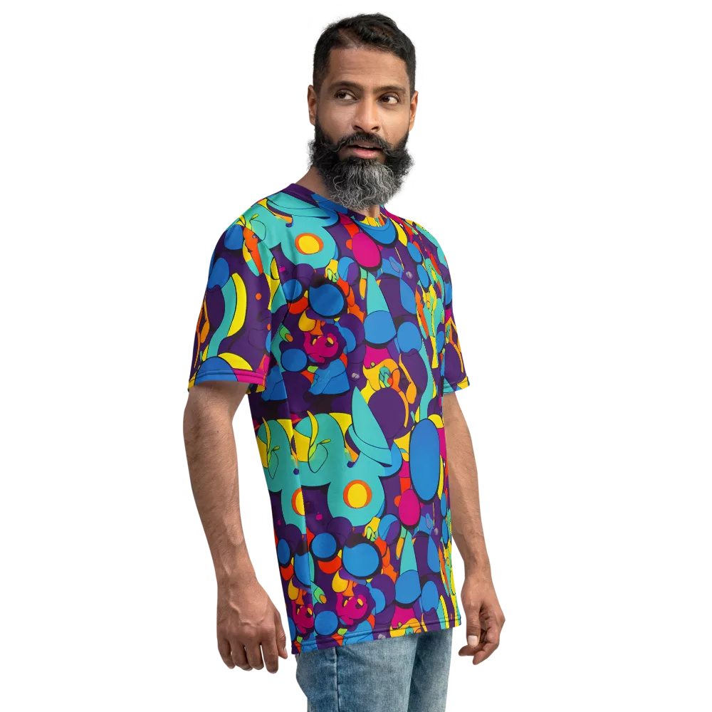 Psychedelic Harmony on Men's Crew Neck T-Shirt — Right