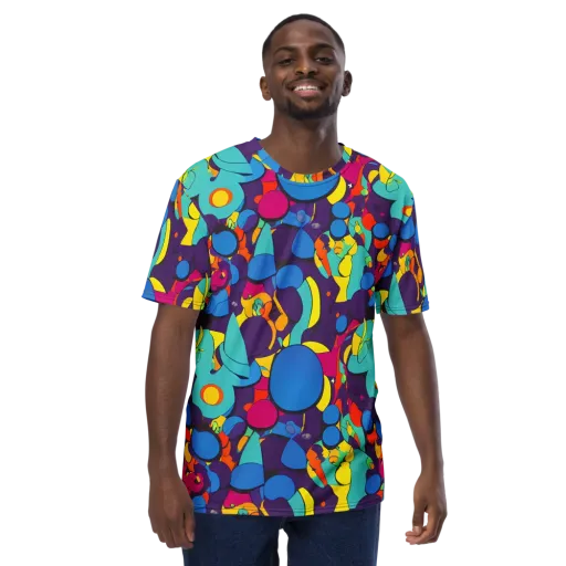 Psychedelic Harmony on a Men's Crew Neck T-Shirt