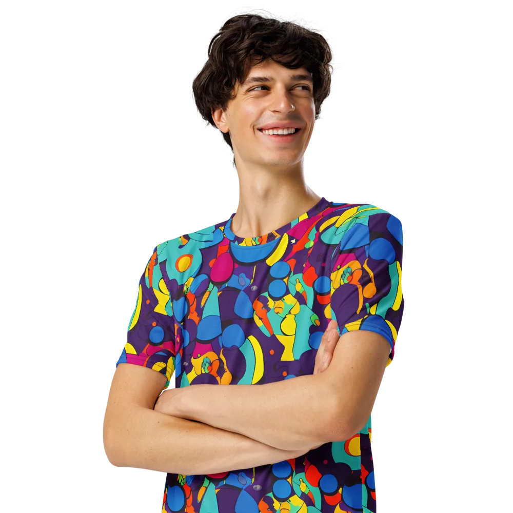 Psychedelic Harmony on Men's Crew Neck T-Shirt — Left Front