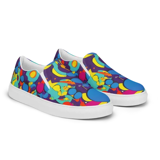 Psychedelic Harmony on a Men's Slip-On Canvas Shoes
