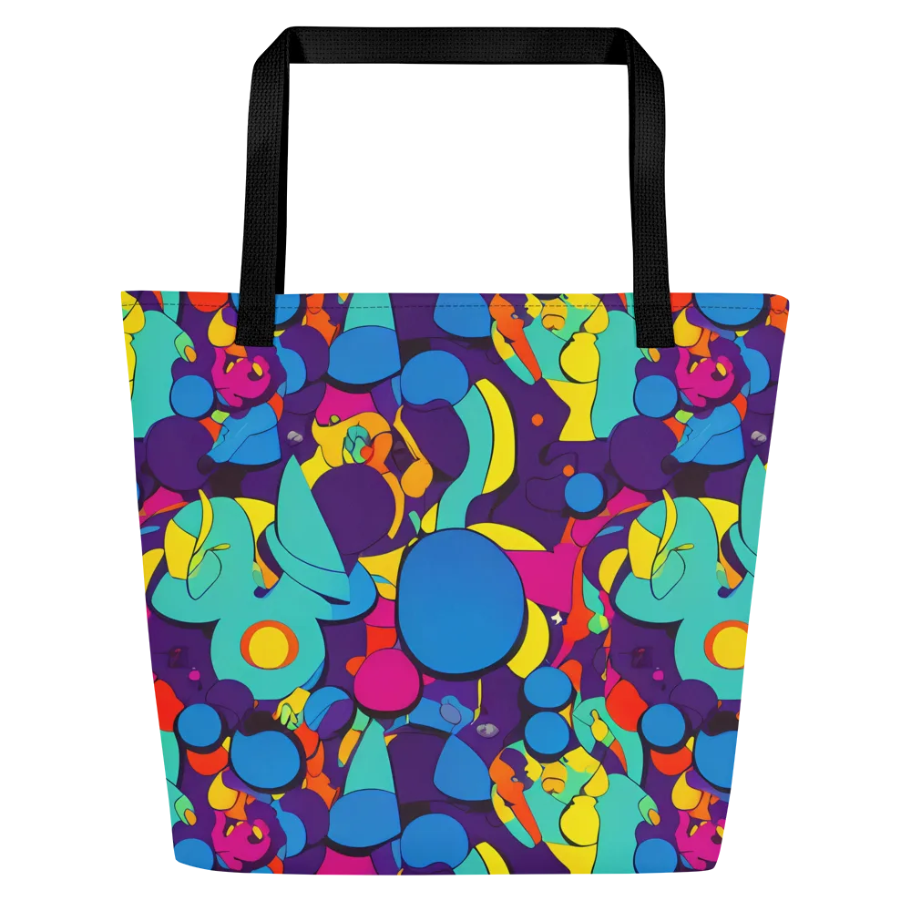 Psychedelic Harmony on Large Tote Bag W/ Pocket — Front