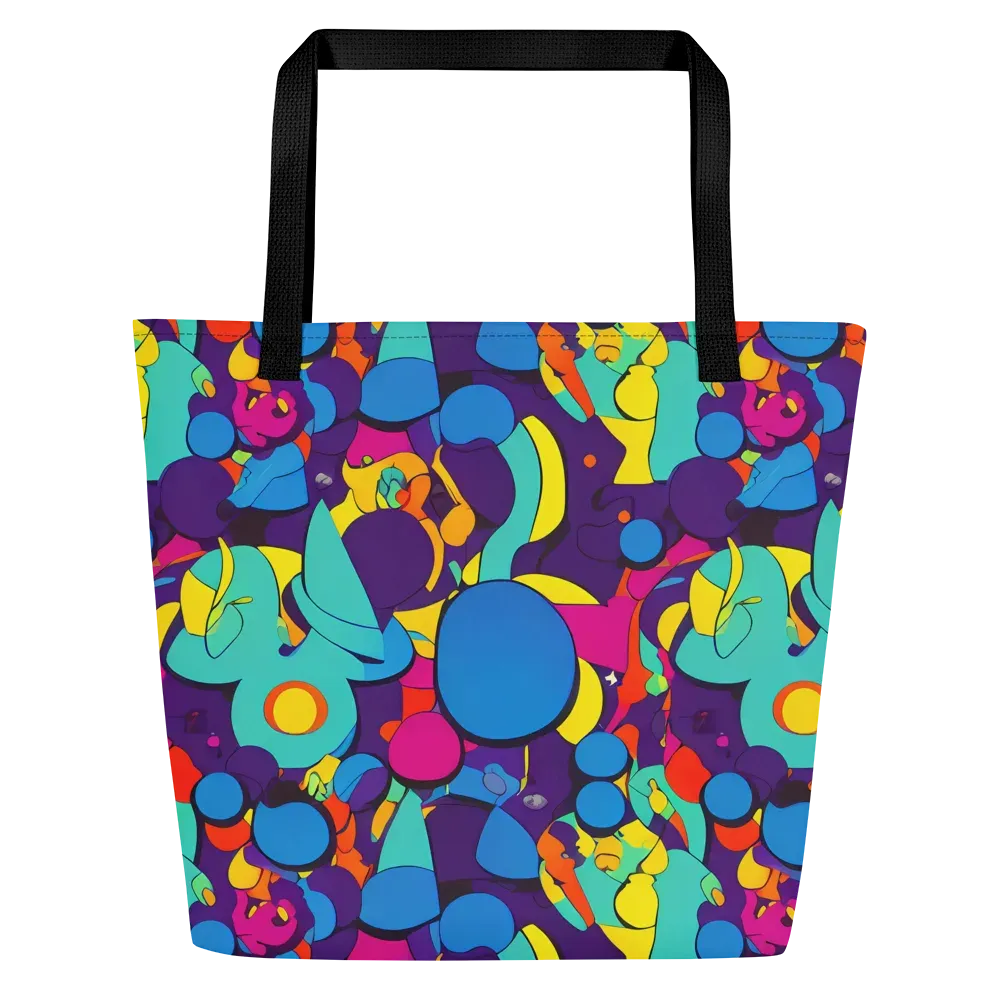 Psychedelic Harmony on Large Tote Bag W/ Pocket — Front