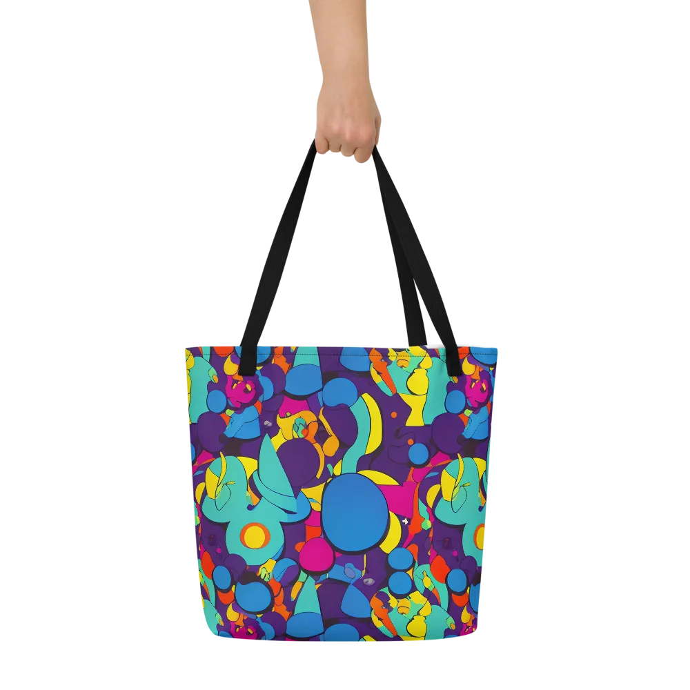 Psychedelic Harmony on Large Tote Bag W/ Pocket — Front