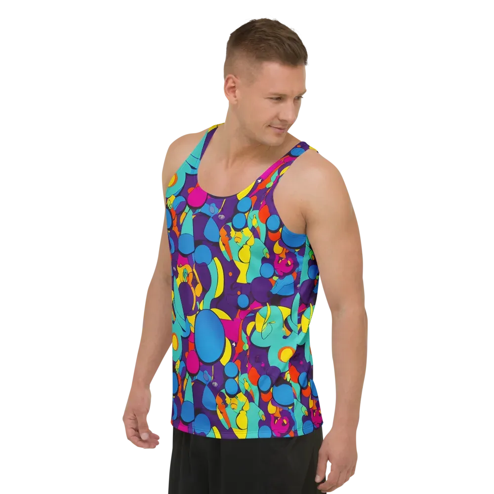 Psychedelic Harmony on Men's Tank Top — Left Front