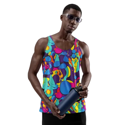 Psychedelic Harmony on a Men's Tank Top