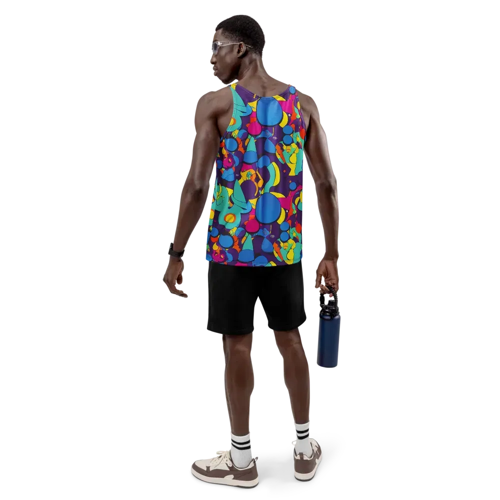 Psychedelic Harmony on Men's Tank Top — Back