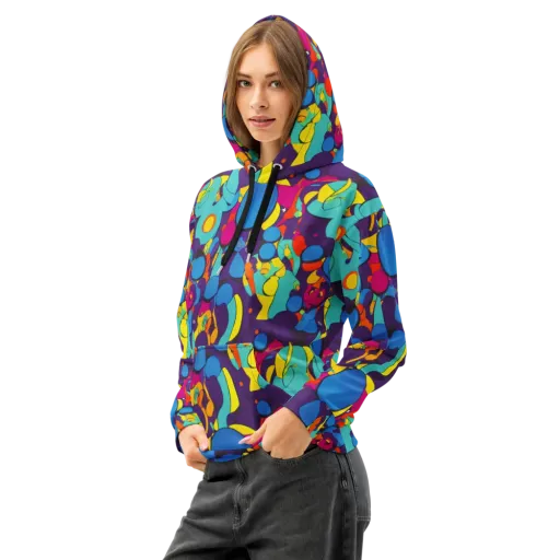 Psychedelic Harmony on a Cotton Hoodie