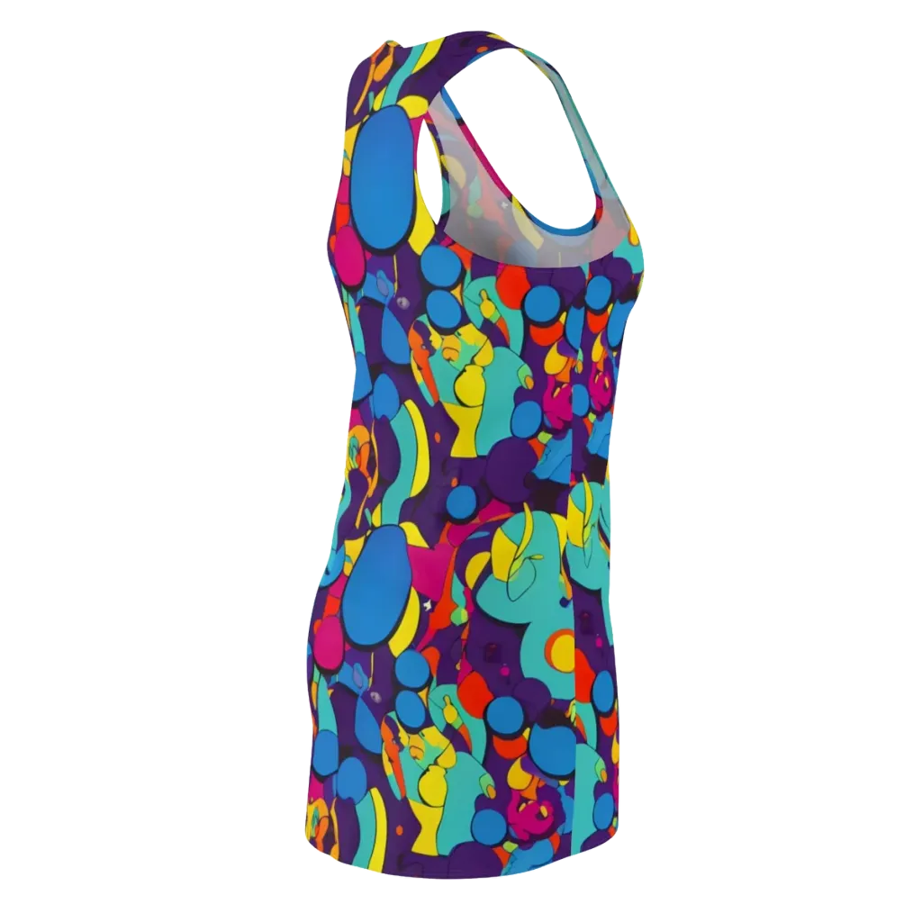 Psychedelic Harmony on Racerback Dress — Back Side