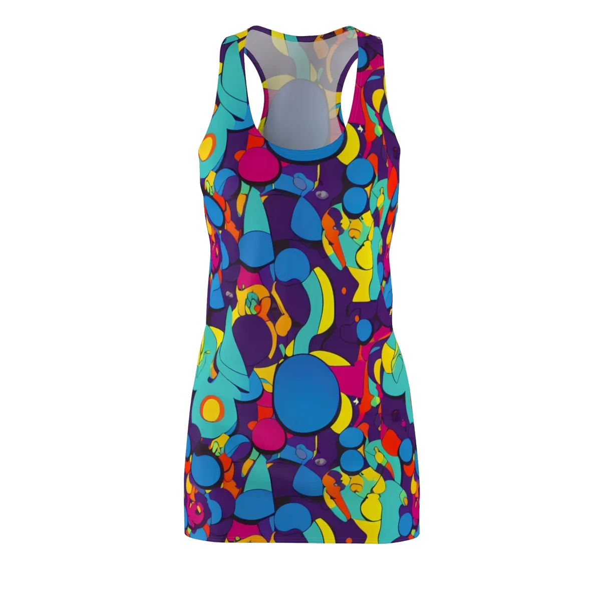 Psychedelic Harmony on Racerback Dress — Front