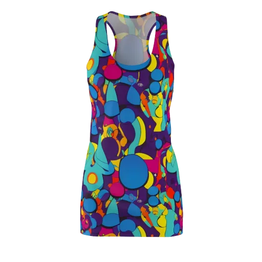 Psychedelic Harmony on a Racerback Dress