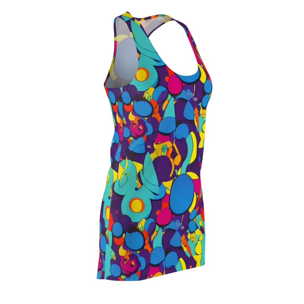 Psychedelic Harmony on Racerback Dress — Front Side