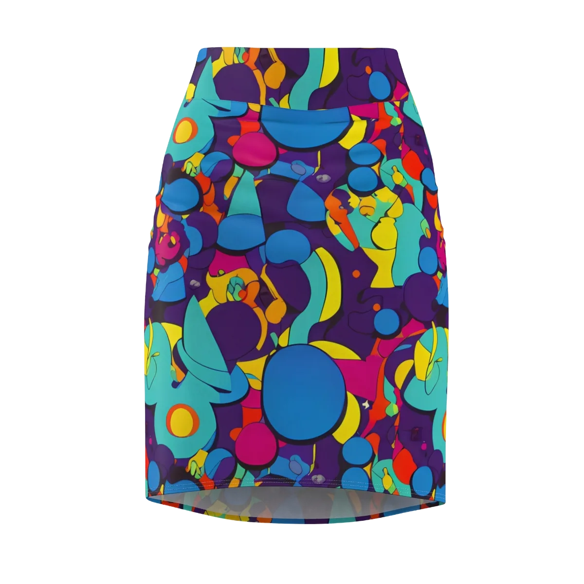 Psychedelic Harmony on Pencil Skirt — Front