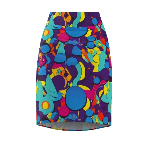 Psychedelic Harmony on a Pencil Skirt