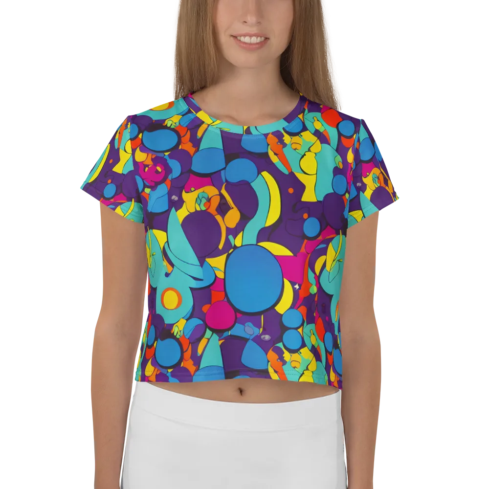 Psychedelic Harmony on Crop Tee — Front