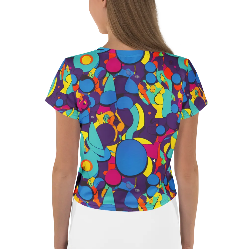 Psychedelic Harmony on Crop Tee — Back