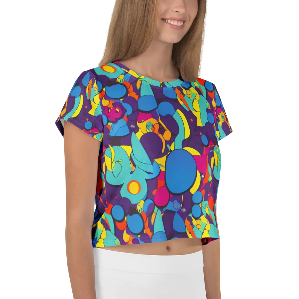 Psychedelic Harmony on Crop Tee — Right