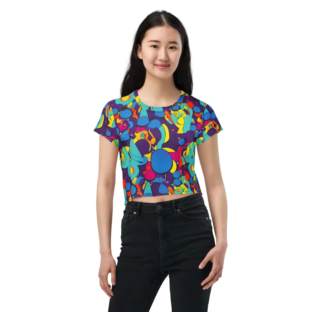 Psychedelic Harmony on Crop Tee — Front