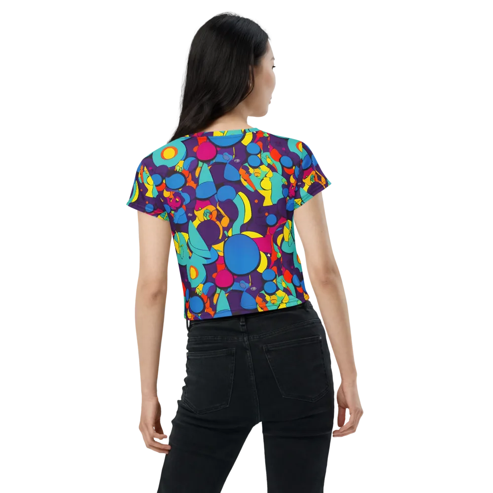 Psychedelic Harmony on Crop Tee — Back
