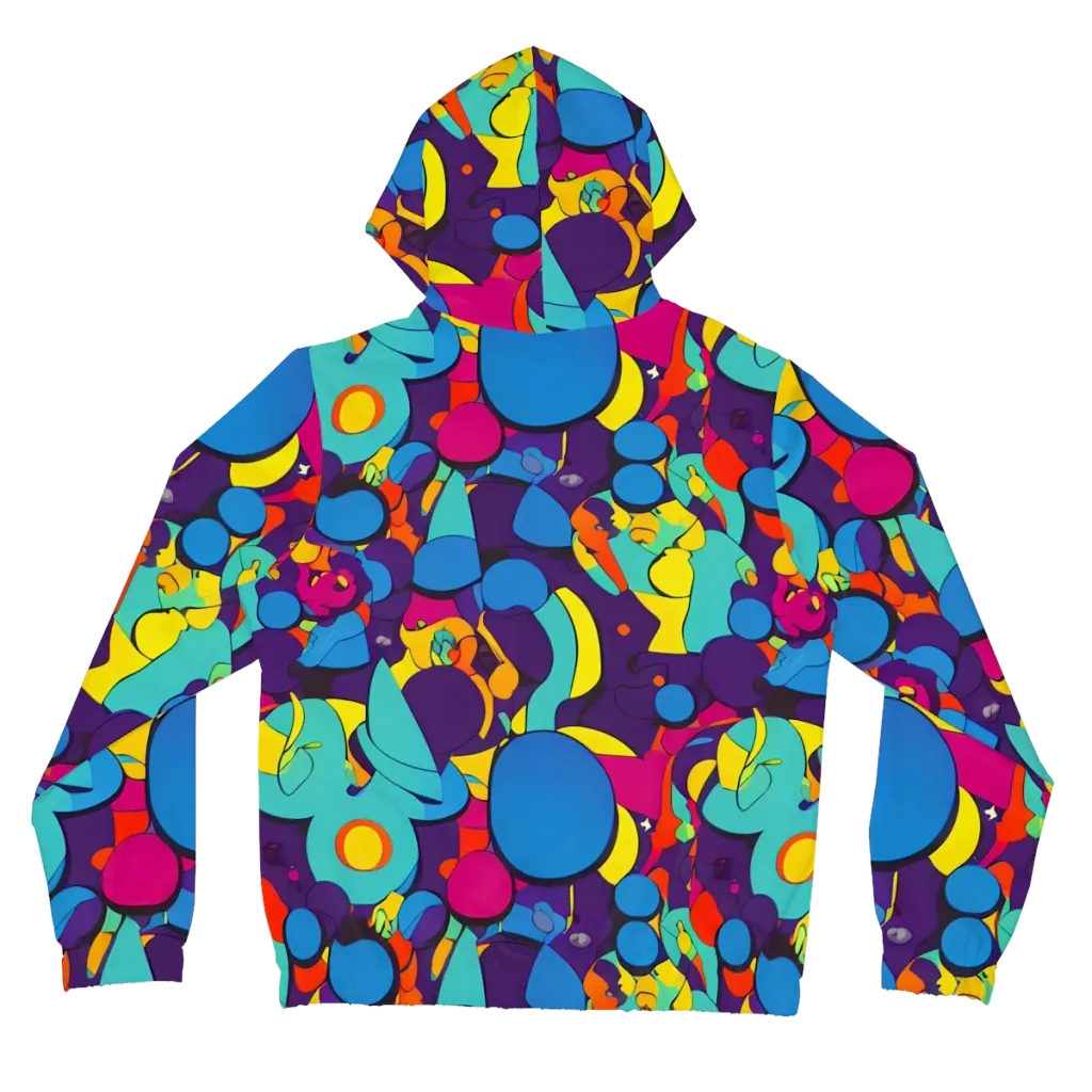 Psychedelic Harmony on Women's Full-Zip Hoodie — Back