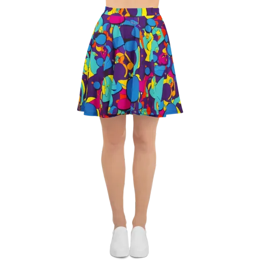 Psychedelic Harmony on a Skater Skirt