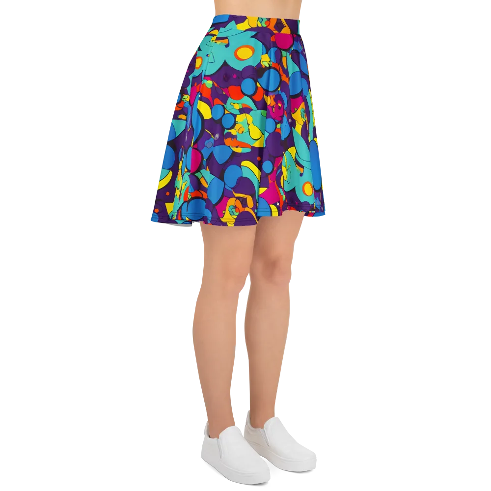 Psychedelic Harmony on Skater Skirt — Right