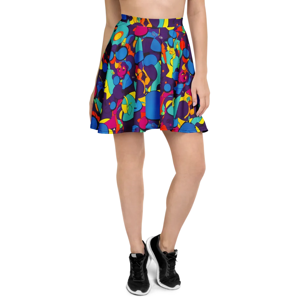 Psychedelic Harmony on Skater Skirt — Front