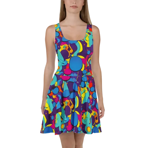 Psychedelic Harmony on a Skater Dress