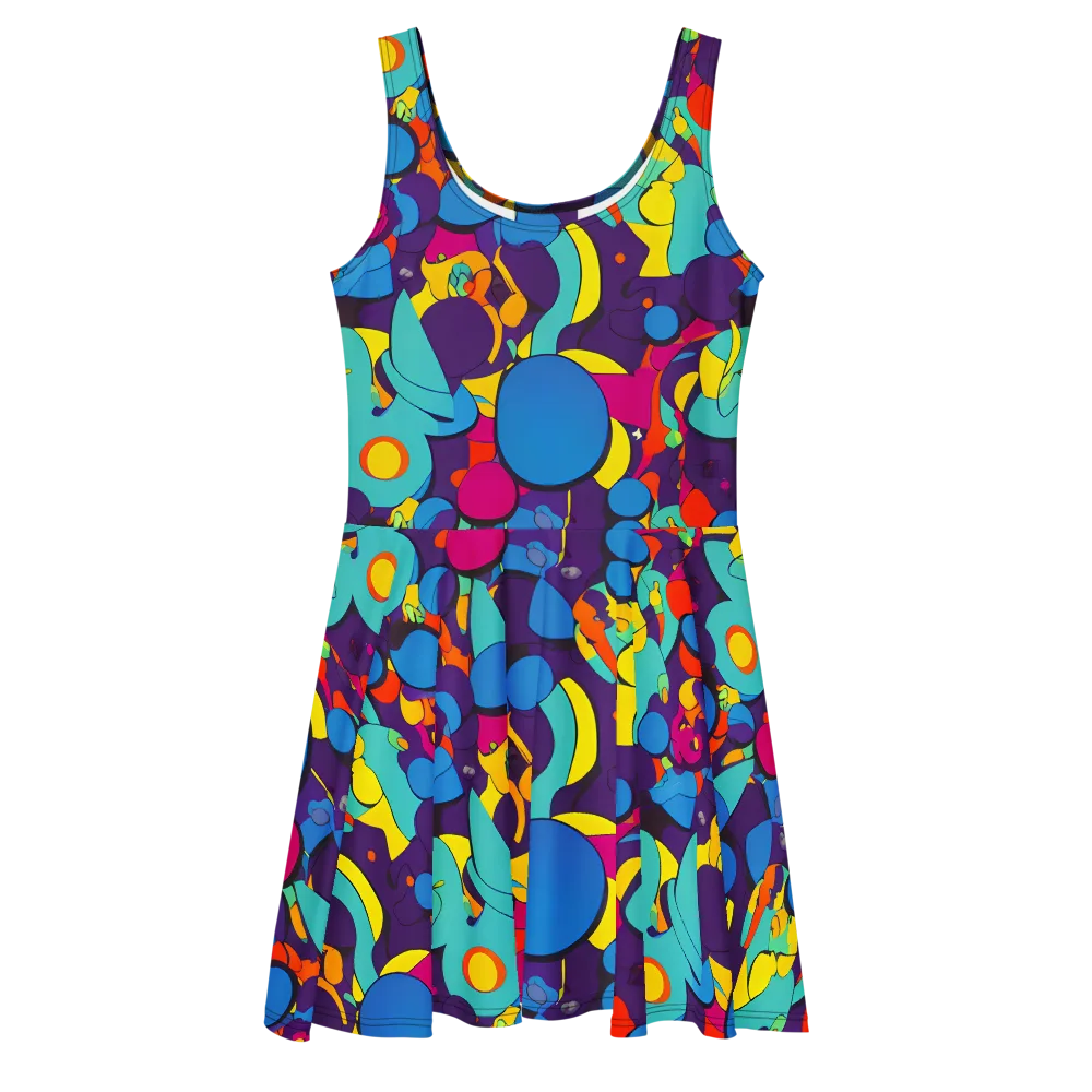 Psychedelic Harmony on Skater Dress — Front