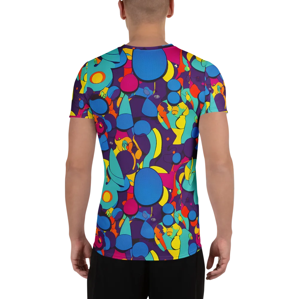 Psychedelic Harmony on Men's Athletic T-Shirt — Back