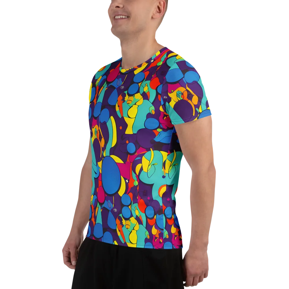 Psychedelic Harmony on Men's Athletic T-Shirt — Left