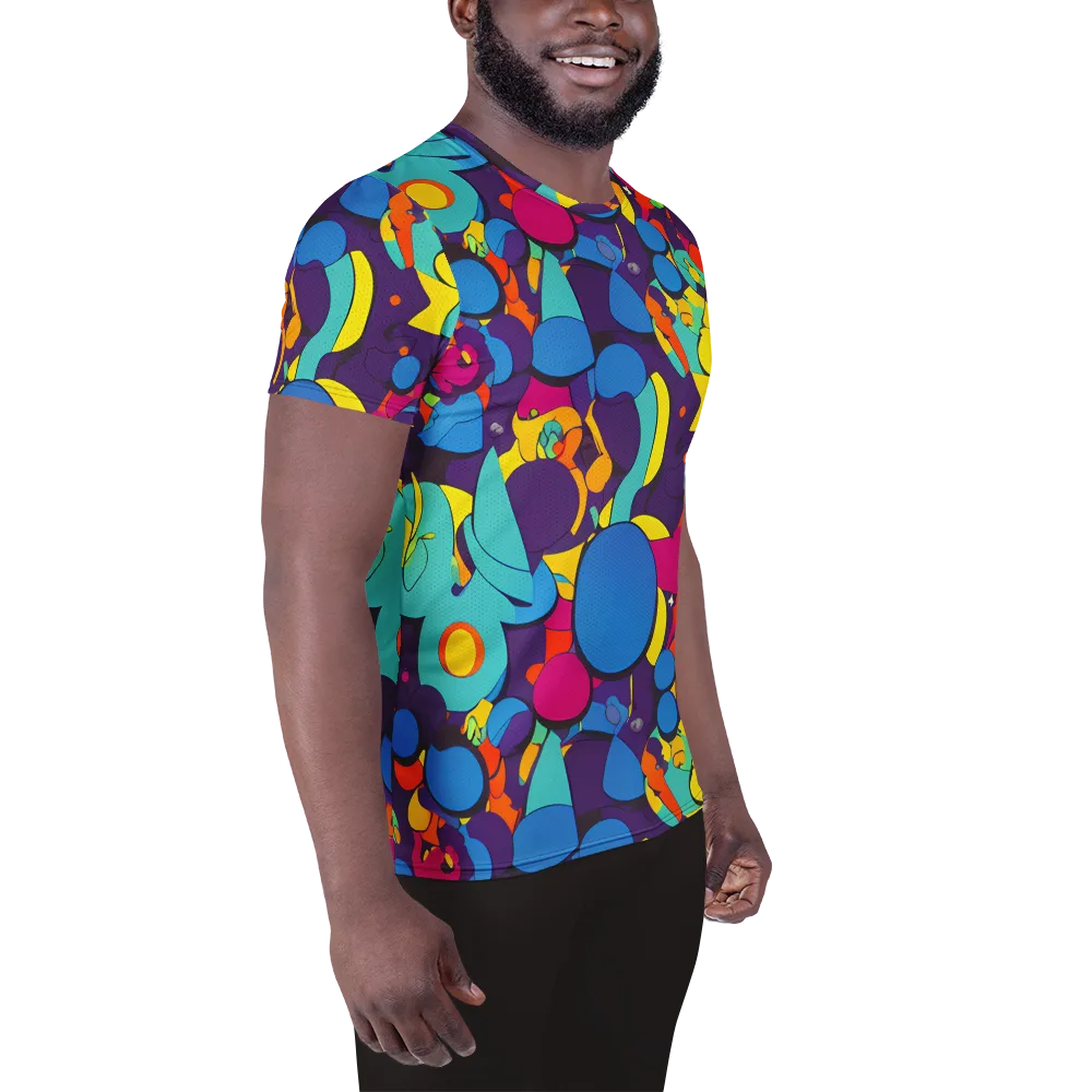 Psychedelic Harmony on Men's Athletic T-Shirt — Right