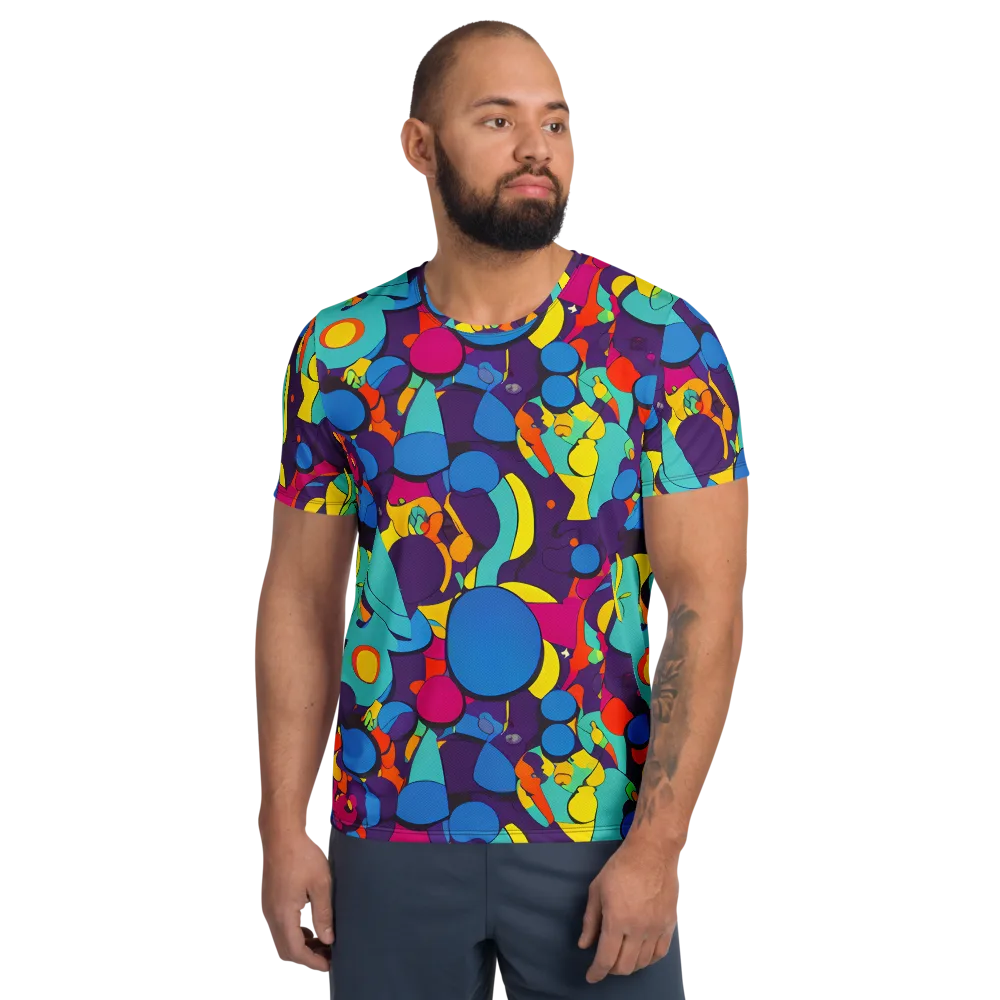 Psychedelic Harmony on Men's Athletic T-Shirt — Front