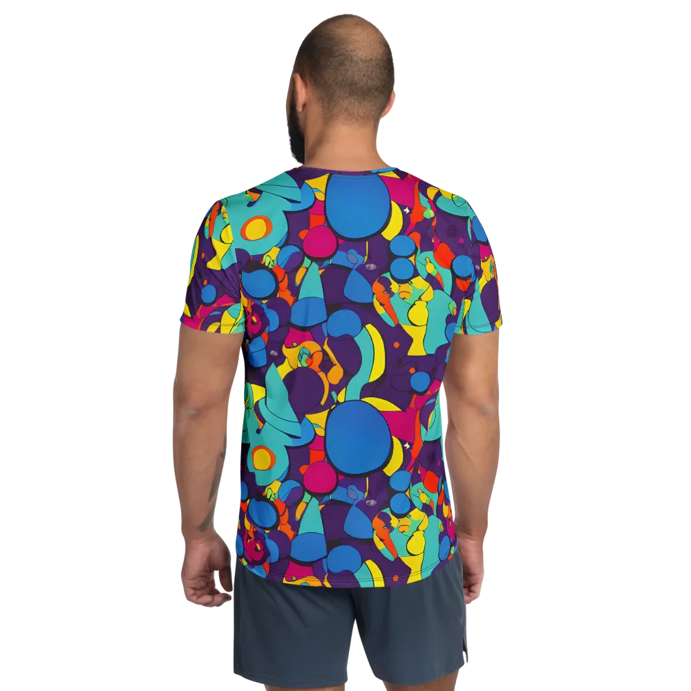 Psychedelic Harmony on Men's Athletic T-Shirt — Back