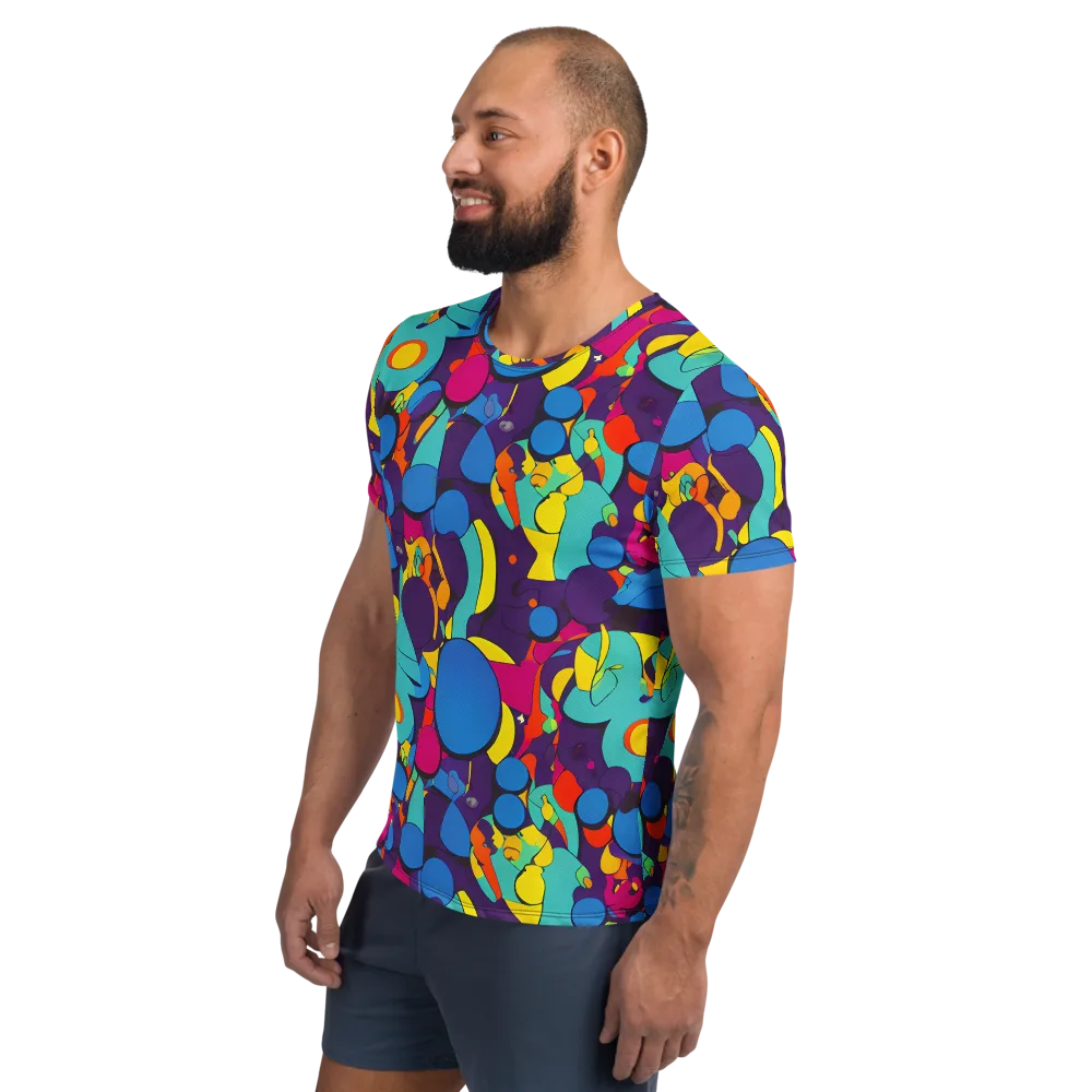 Psychedelic Harmony on Men's Athletic T-Shirt — Left
