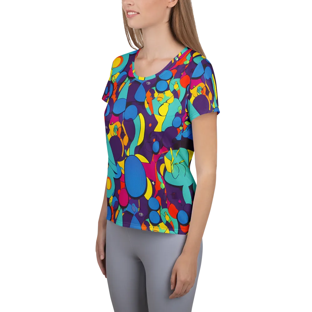 Psychedelic Harmony on Women's Athletic T-Shirt — Left