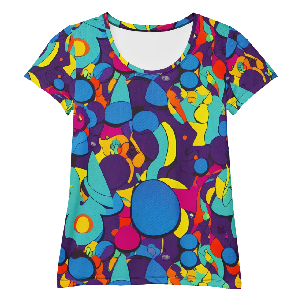 Psychedelic Harmony on Women's Athletic T-Shirt — Front