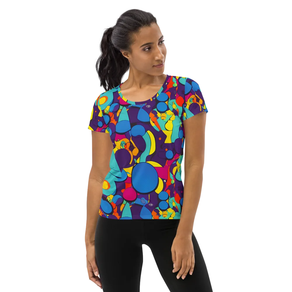 Psychedelic Harmony on Women's Athletic T-Shirt — Front