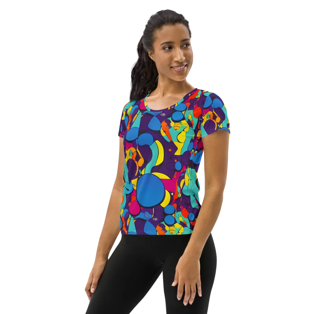 Psychedelic Harmony on Women's Athletic T-Shirt — Left