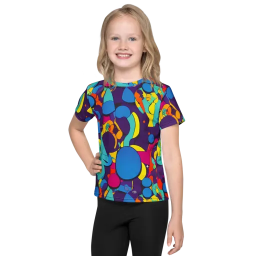 Psychedelic Harmony on a Kids Crew Neck T-Shirt