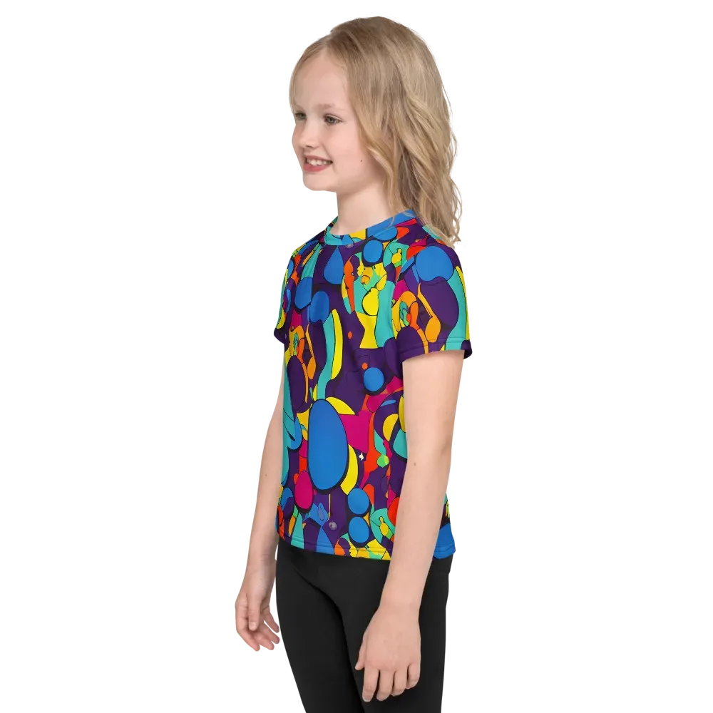 Psychedelic Harmony on Kids Crew Neck T-Shirt — Left