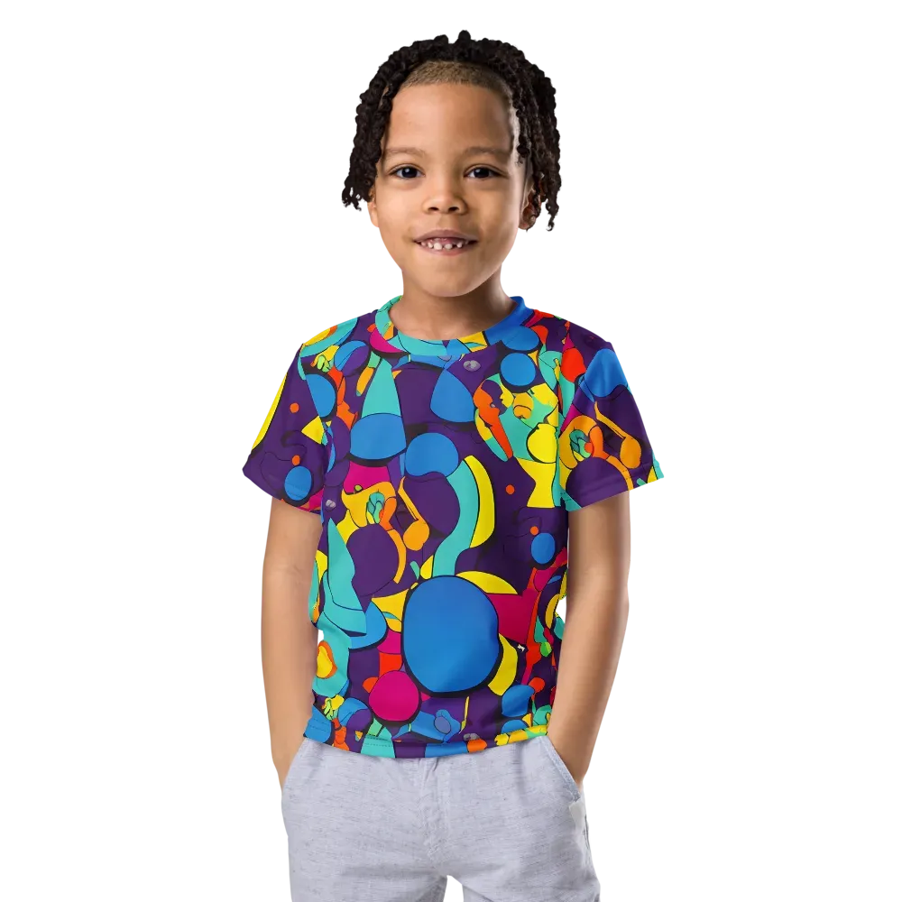 Psychedelic Harmony on Kids Crew Neck T-Shirt — Front