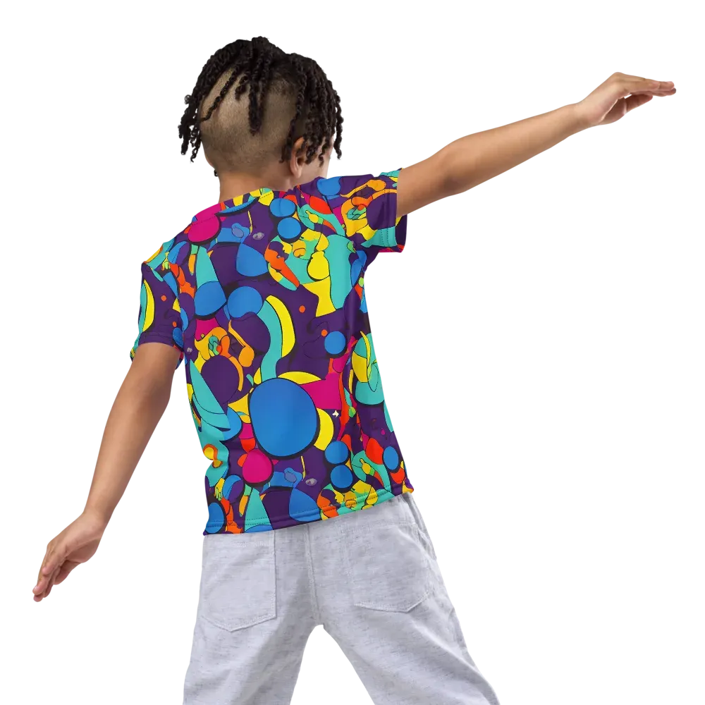 Psychedelic Harmony on Kids Crew Neck T-Shirt — Back