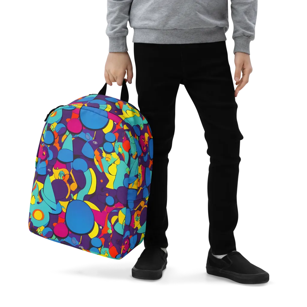 Psychedelic Harmony on Minimalist Backpack — Zoomed-in