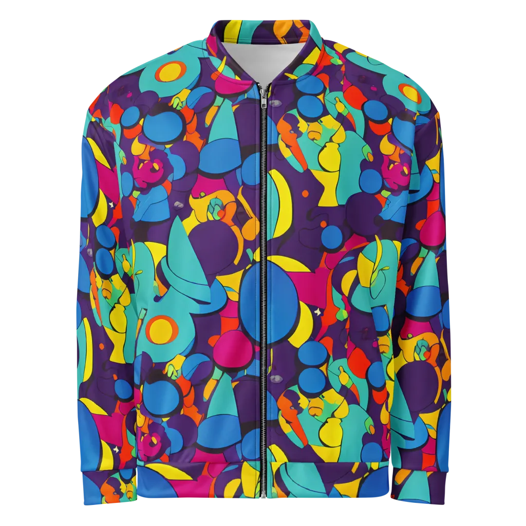 Psychedelic Harmony on Bomber Jacket — Front