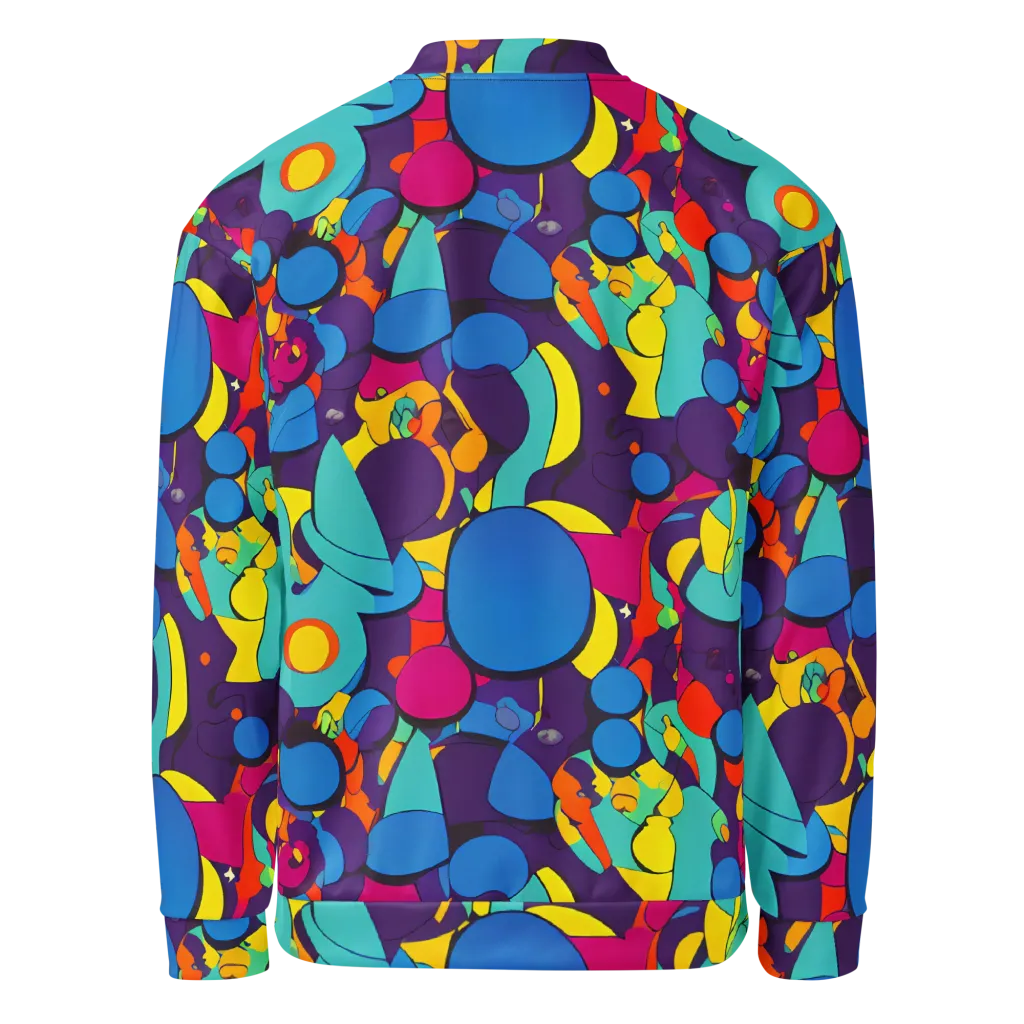 Psychedelic Harmony on Bomber Jacket — Back