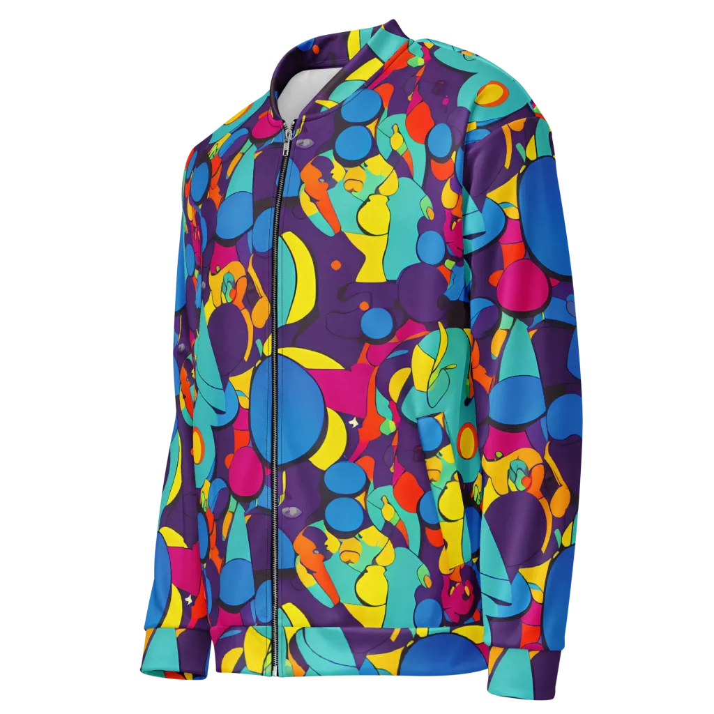 Psychedelic Harmony on Bomber Jacket — Left Front