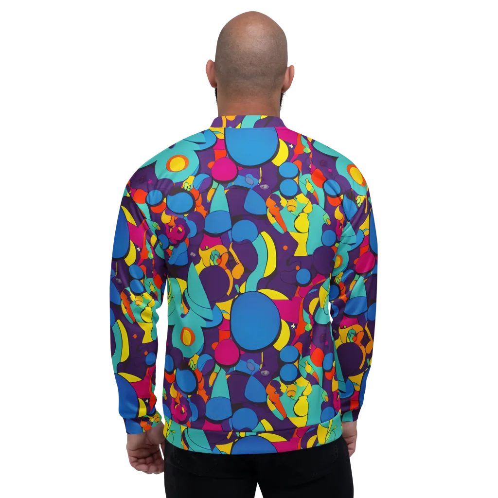 Psychedelic Harmony on Bomber Jacket — Back