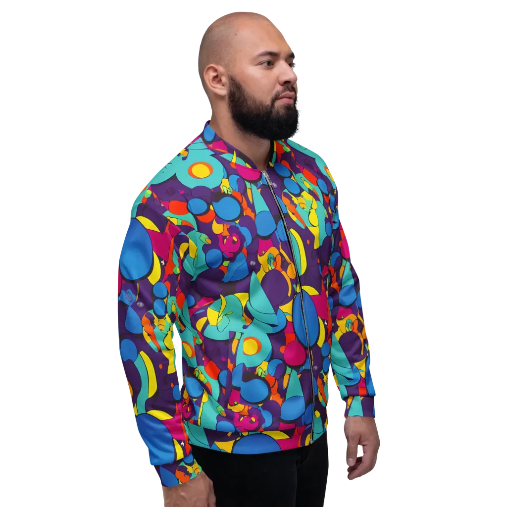 Psychedelic Harmony on Bomber Jacket — Right