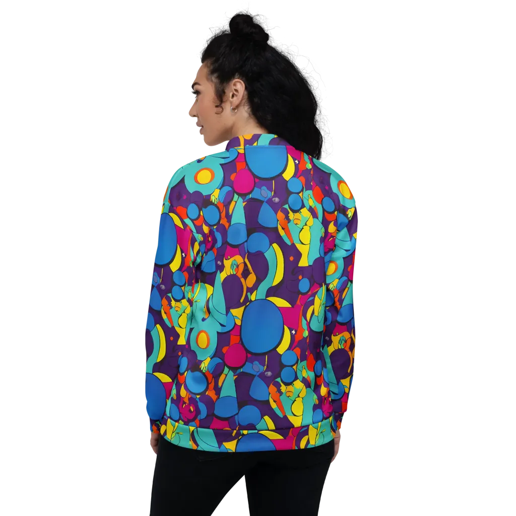 Psychedelic Harmony on Bomber Jacket — Back